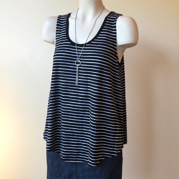 Large Black & white tank soft feel A New Day - Picture 3 of 6